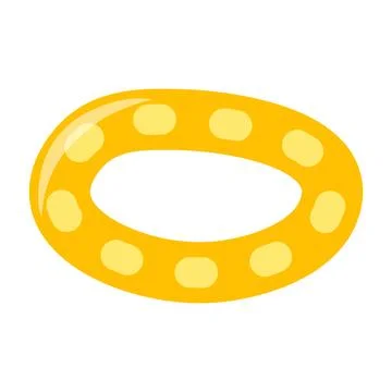 Inflatable swim ring for pool fun, beach vacation Stock Illustration