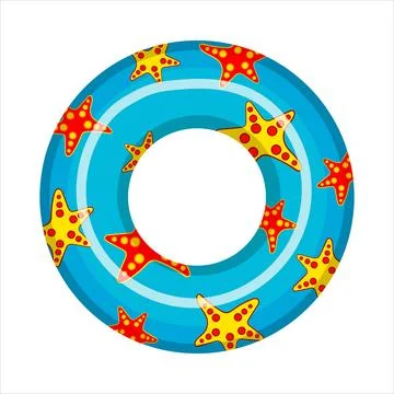 Inflatable swimming circle. vector isolated on a white background Stock Illustration
