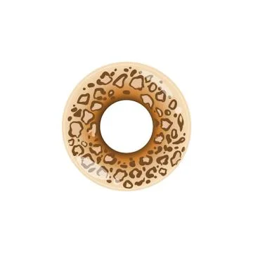 Inflatable swimming ring with leopard skin coloring vector illustration isolated Stock Illustration