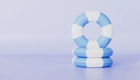 Inflatable swimming ring rubber icon, Summer and swimming concept Stock Illustration
