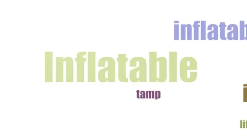 Inflatable Tagcloud Animated Isolated On White Video stock 107222499