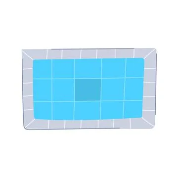 Inflatable top view pool cartoon vector illustration イラスト素材