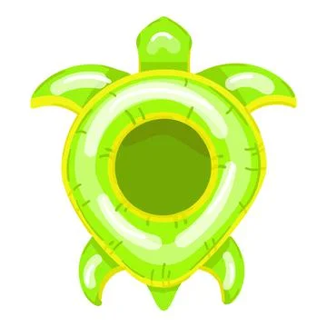 Inflatable turtle icon cartoon vector. Float pool Stock Illustration