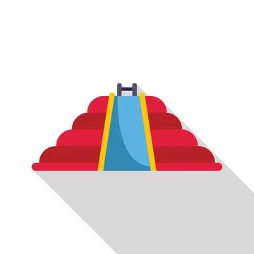 Inflatable water slide providing summer fun and entertainment Stock Illustration