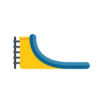 Inflatable water slide standing on white background Stock Illustration