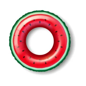 Inflatable watermelon pool float with realistic design Stock Illustration
