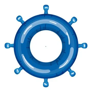 Inflatable wheel icon cartoon vector. Float pool イラスト素材