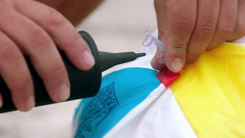 Inflate the ball close-up Stock-Footage 140783643