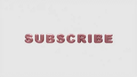 Inflated Balloon Style Subscribe Text Animation Stock Footage 317966565