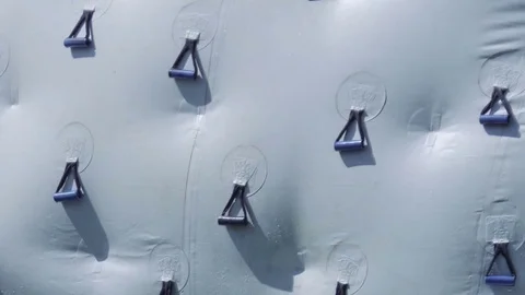 Inflated device at water park Vídeo Stock 81445770