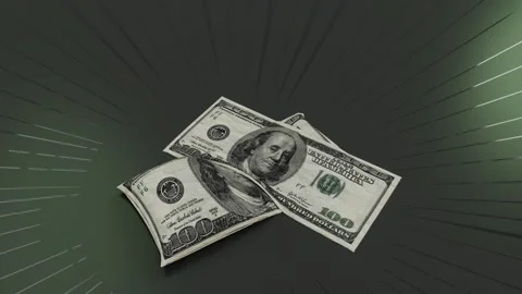 Inflated Dollar banknote, visual metaphor for economic inflation. Stock Footage 261483959