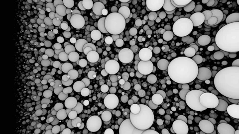 Inflating 3d Spheres Deep Field Mask Balls Stock Footage 139714050