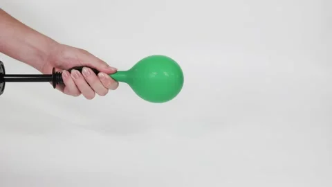 Inflating a Green Balloon Stock Footage 291260785