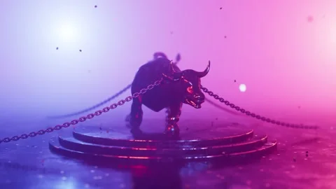 Inflation and Chained Bull Stock Footage 265898565