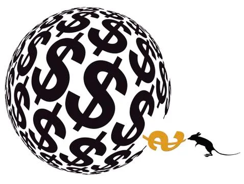 Inflation and Deflation Stock Illustration