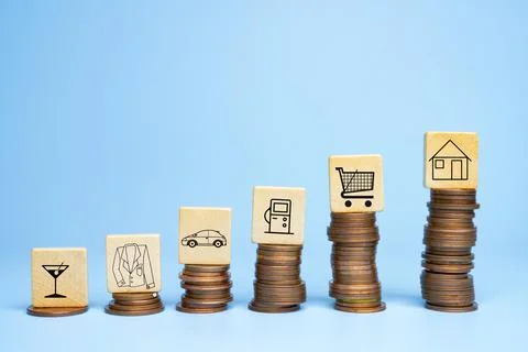 Inflation and monetary devaluation Stock Photos