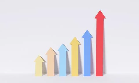 Inflation art concept. 3D Rendering Stock Illustration