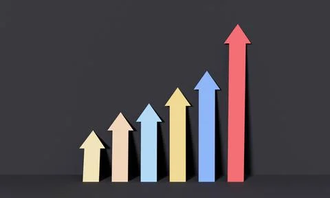 Inflation art concept. 3D Rendering Stock Illustration