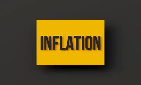 Inflation art concept. 3D Rendering Stock Illustration