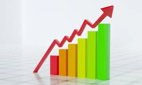 Inflation art concept. 3D Rendering Stock Illustration