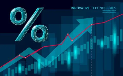 Inflation growing graph increasing risk. Macroeconomics crysis marketing data Stock-Illustration