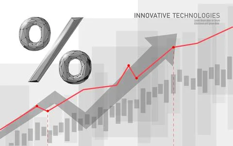 Inflation growing graph increasing risk. Macroeconomics crysis marketing data Stock-Illustration