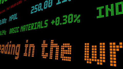 Inflation is heading in the wrong direction stock ticker Stock Footage 296019700