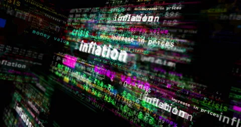 Inflation media and abstract screen seamless looped Stock Footage 206683889