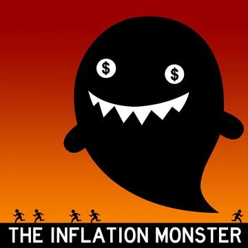 Inflation monster Stock Illustration