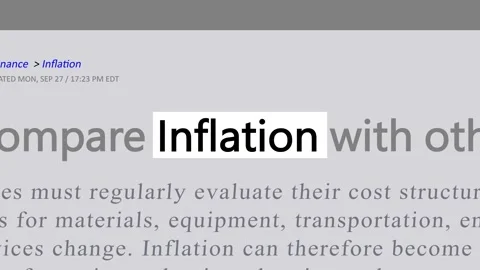 Inflation News Headlines with Changing Editorial Layouts and Dynamic Typogra Vídeo Stock 343637487