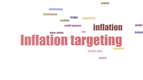 Inflation Targeting Tagcloud Animated Isolated On White Video stock 103559185