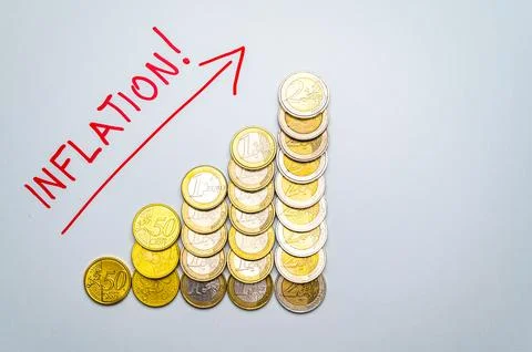 Inflation trend and increase Stock Photos