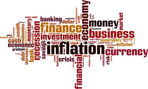 Inflation word cloud Stock Illustration