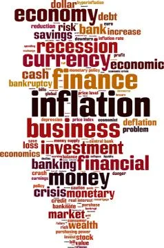 Inflation word cloud Stock Illustration