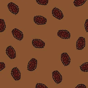 Inflorescence palm tree vector seamless pattern 스톡 일러스트