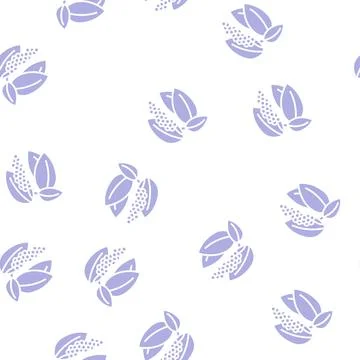 Inflorescence pepper glyph seamless pattern Stock Illustration