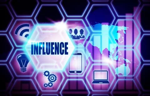 Influence ,background model concept Business Internet ,Innovation Computer Data Stock Illustration