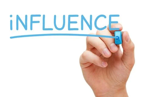 Influence Blue Marker Stock Photos