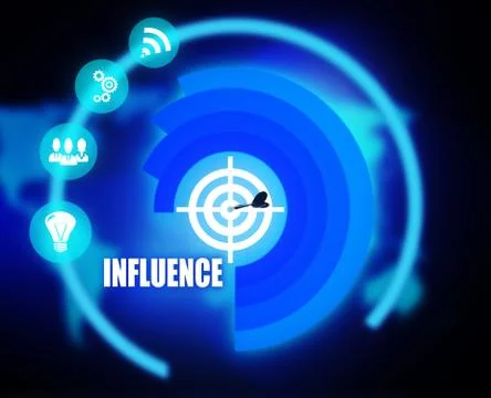 Influence concept plan graphic background color Stock Illustration