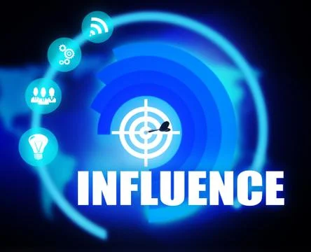 Influence concept plan graphic background color Stock Illustration