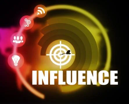 Influence concept plan graphic background color Stock Illustration