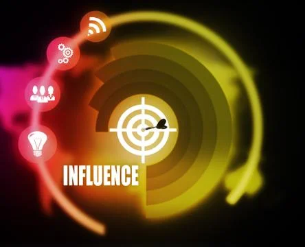 Influence concept plan graphic background color Stock Illustration