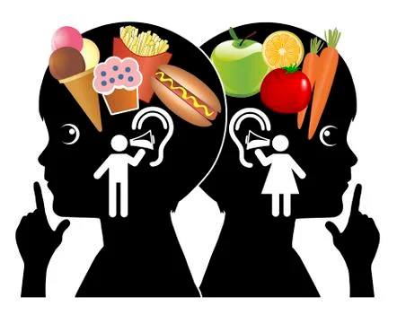 Influence on Eating Behavior Illustrazione stock
