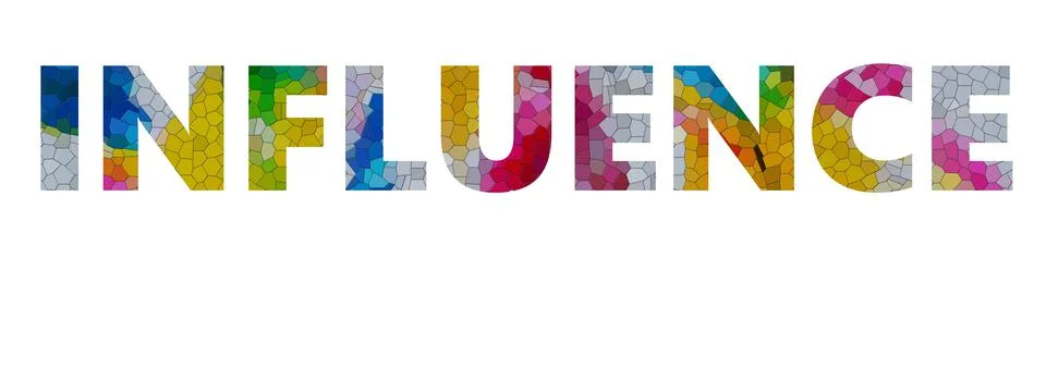 INFLUENCE Illustrazione stock