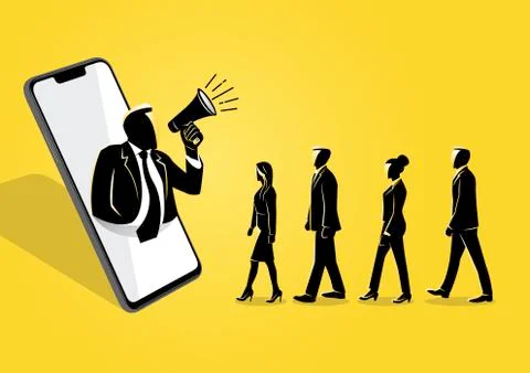 Influence marketing concept Stock Illustration