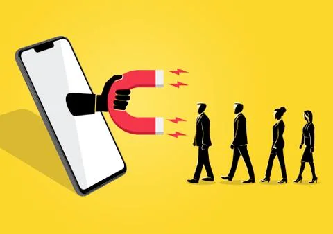 Influence marketing concept Stock Illustration