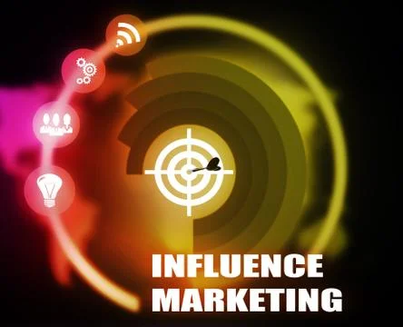 Influence Marketing concept plan Stock Illustration