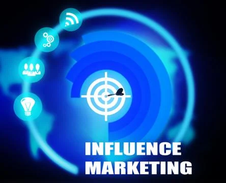 Influence Marketing concept plan Stock Illustration