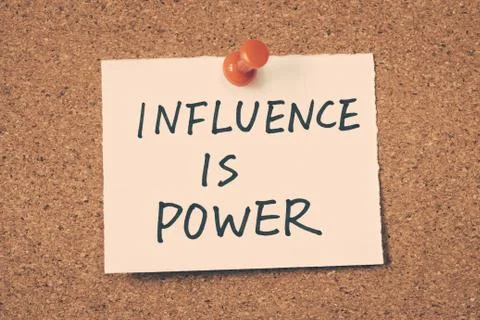 Influence is power Stock Photos