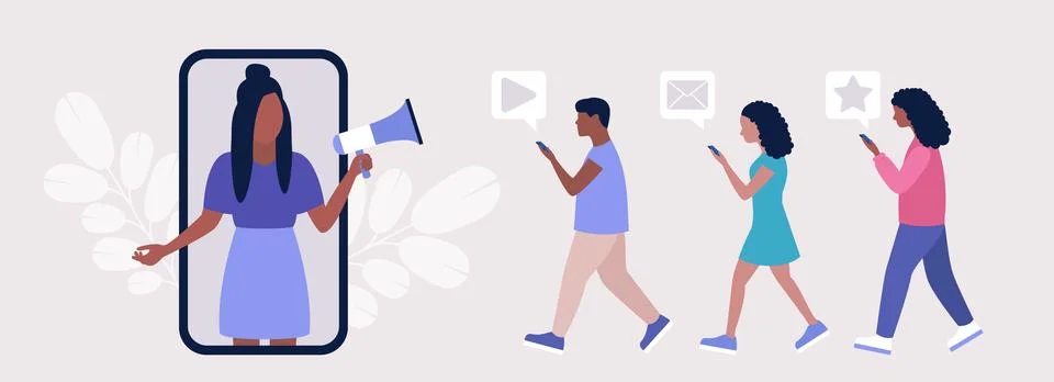 Influencer Ilustração Stock